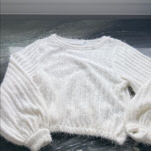 Altar'd State Soft Cream Crew Neck Sweater